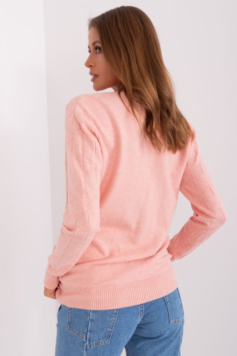 Sweter Damski Model AT-SW-232901.25X Light Pink - AT Sweter Damski Model AT-SW-232901.25X Light Pink - AT