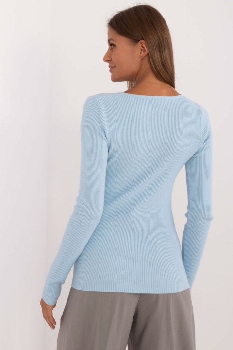 Sweter Damski Model AT-SW-2332-2.62 Light Blue - AT Sweter Damski Model AT-SW-2332-2.62 Light Blue - AT