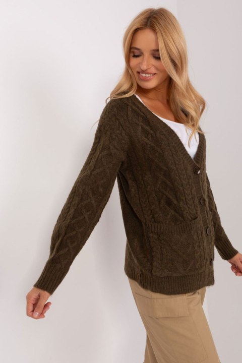 Sweter Damski Model AT-SW-2358.31 Khaki - AT Sweter Damski Model AT-SW-2358.31 Khaki - AT