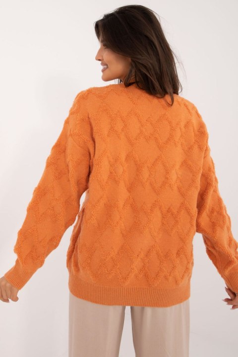 Sweter Damski Model AT-SW-2361.61 Orange - AT Sweter Damski Model AT-SW-2361.61 Orange - AT