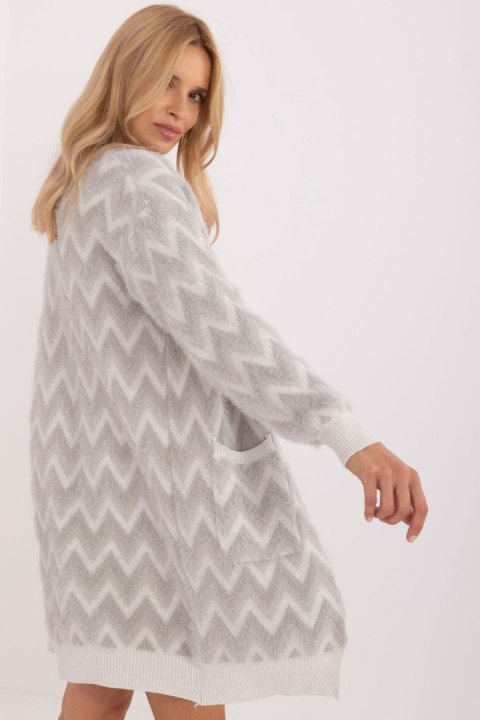 Sweter Kardigan Model AT-SW-2340-A.00 Grey - AT Sweter Kardigan Model AT-SW-2340-A.00 Grey - AT