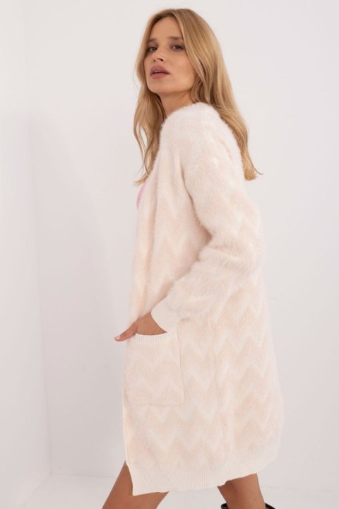 Sweter Kardigan Model AT-SW-2340-A.00 Light Beige - AT Sweter Kardigan Model AT-SW-2340-A.00 Light Beige - AT