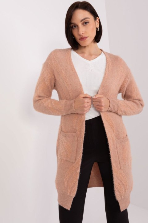 Sweter Kardigan Model AT-SW-234501.00P Brzoskwinia - AT Sweter Kardigan Model AT-SW-234501.00P Brzoskwinia - AT