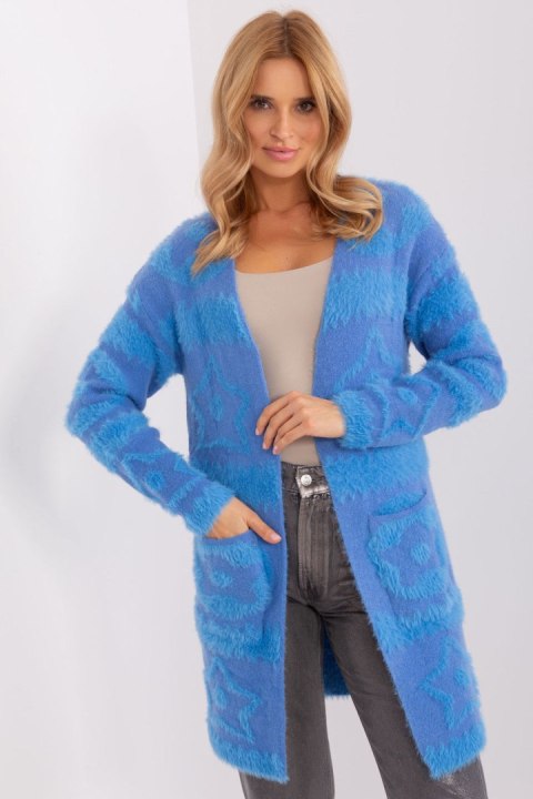 Sweter Kardigan Model AT-SW-234503.00P Blue - AT Sweter Kardigan Model AT-SW-234503.00P Blue - AT