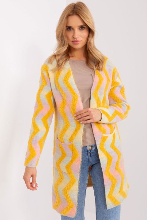 Sweter Kardigan Model AT-SW-234701.34 Yellow - AT Sweter Kardigan Model AT-SW-234701.34 Yellow - AT