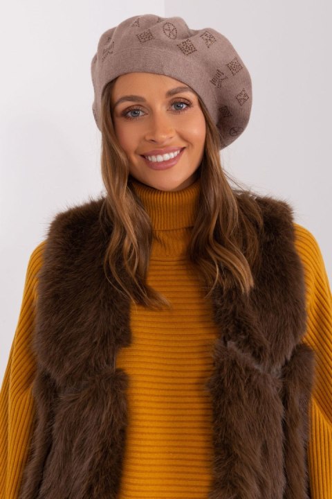Beret Model AT-CZ-2318.26 Dark Beige - AT Beret Model AT-CZ-2318.26 Dark Beige - AT