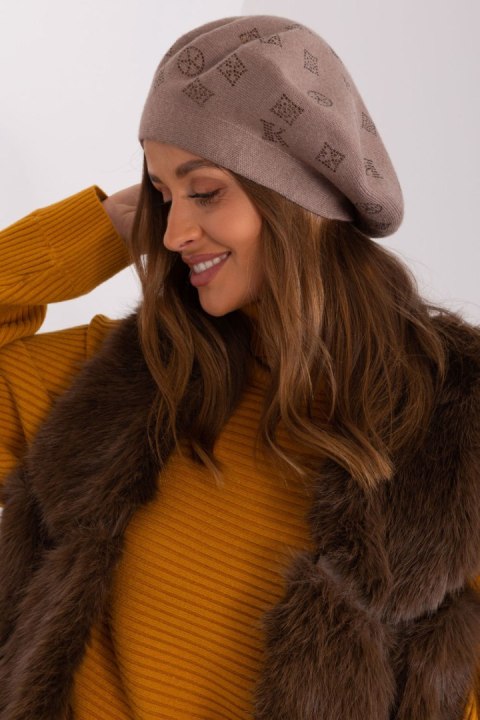 Beret Model AT-CZ-2318.26 Dark Beige - AT Beret Model AT-CZ-2318.26 Dark Beige - AT