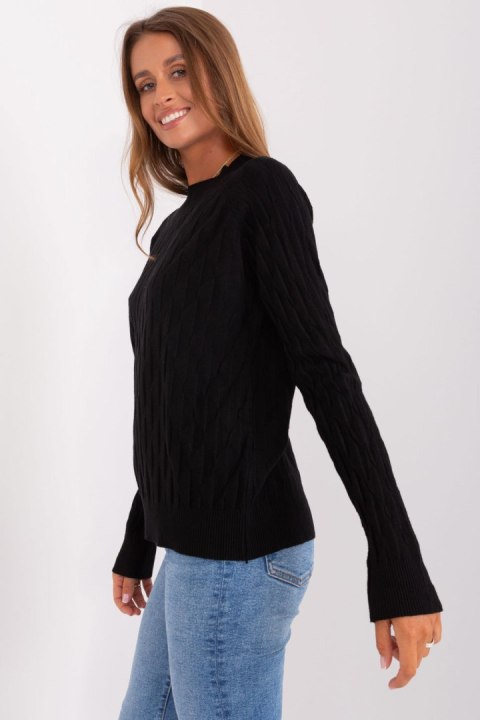 Sweter Damski Model AT-SW-2326.37X Black - AT Sweter Damski Model AT-SW-2326.37X Black - AT