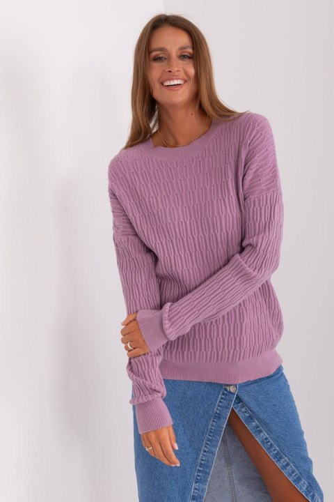 Sweter Damski Model AT-SW-2338.14P Light Violet - AT Sweter Damski Model AT-SW-2338.14P Light Violet - AT