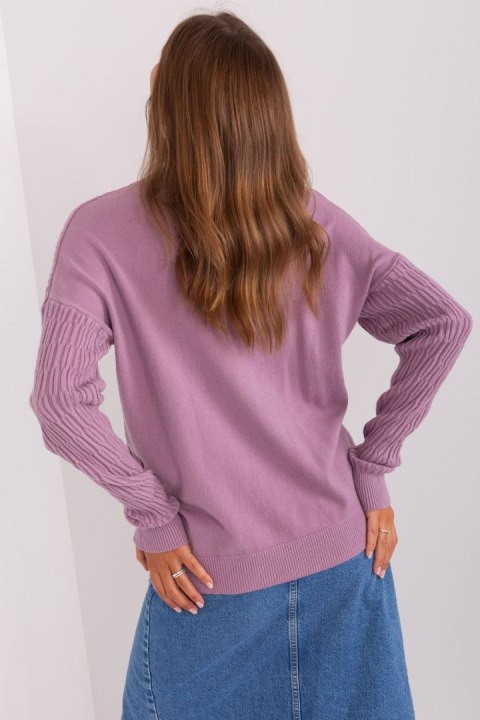Sweter Damski Model AT-SW-2338.14P Light Violet - AT Sweter Damski Model AT-SW-2338.14P Light Violet - AT