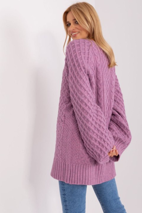 Sweter Damski Model AT-SW-2367-2.64P Violet - AT Sweter Damski Model AT-SW-2367-2.64P Violet - AT