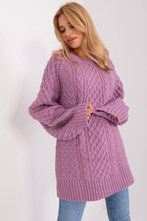 Sweter Damski Model AT-SW-2367-2.64P Violet - AT Sweter Damski Model AT-SW-2367-2.64P Violet - AT