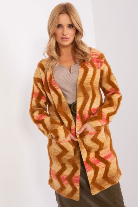 Sweter Kardigan Model AT-SW-234701.34 Camel - AT Sweter Kardigan Model AT-SW-234701.34 Camel - AT