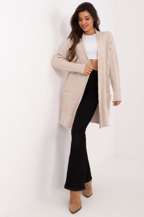 Sweter Kardigan Model AT-SW-2366.61 Beige - AT Sweter Kardigan Model AT-SW-2366.61 Beige - AT