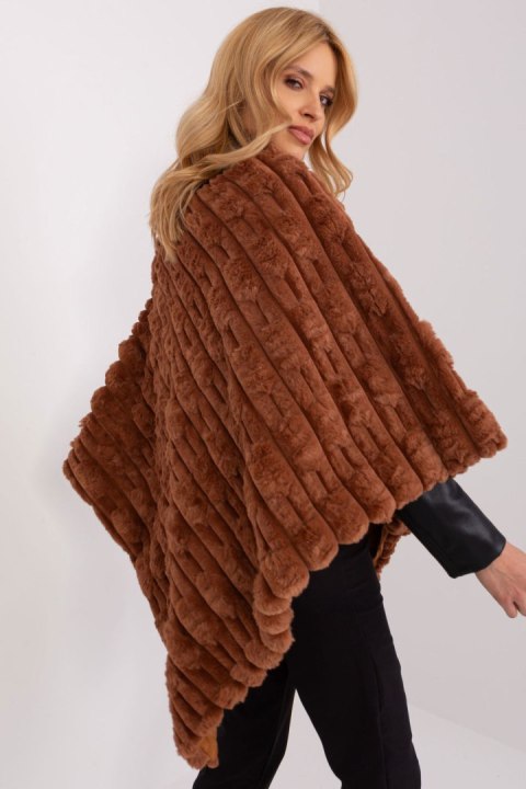 Sweter Ponczo Model AT-PN-2347.16 Light Brown - AT Sweter Ponczo Model AT-PN-2347.16 Light Brown - AT