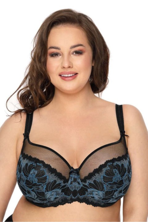Biustonosz Soft Model Angel M-3329/2 Black/Blue - Mat Biustonosz Soft Model Angel M-3329/2 Black/Blue - Mat