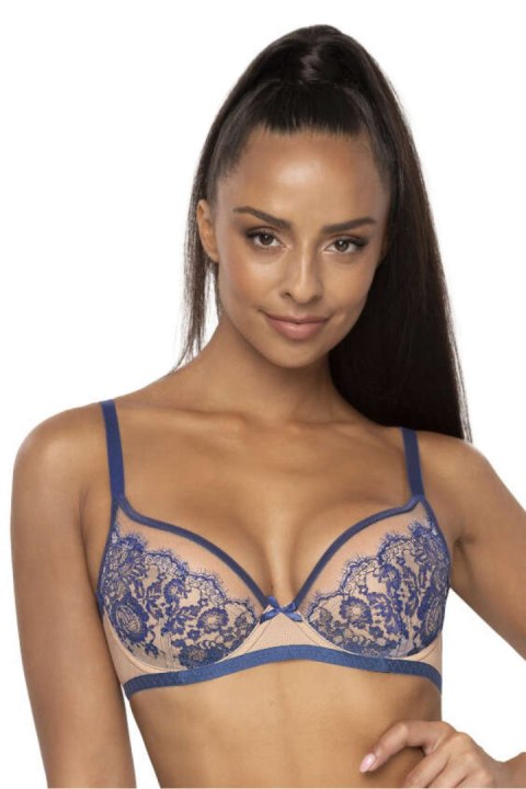 Biustonosz Soft Model Frances M-3804/2 Beige/Navy - Mat Biustonosz Soft Model Frances M-3804/2 Beige/Navy - Mat