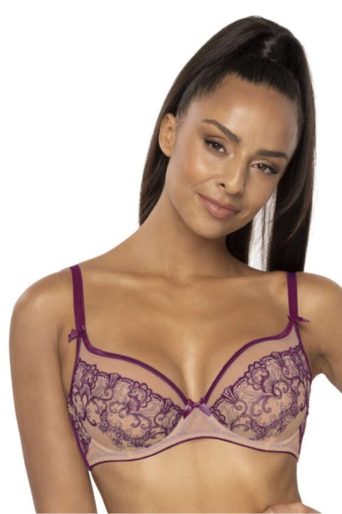 Biustonosz Soft Model Maureen M-3808/2 Beige/Violet - Mat Biustonosz Soft Model Maureen M-3808/2 Beige/Violet - Mat
