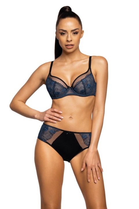 Biustonosz Soft Model Saddie M-3758/2 Blue/Black - Mat Biustonosz Soft Model Saddie M-3758/2 Blue/Black - Mat