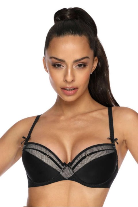 Biustonosz push up Biustonosz Push-up Model Janet M-3300/11 Black - Mat Biustonosz push up Biustonosz Push-up Model Janet M-3300/11 Black - Mat