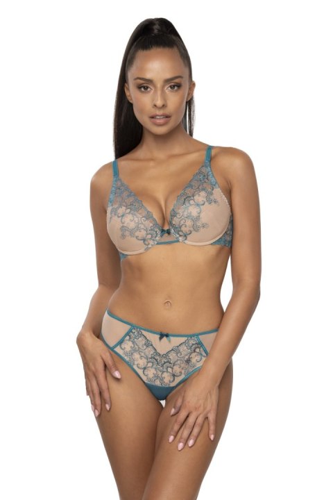 Biustonosz push up Biustonosz Push-up Model Maureen M-3808/11/1 Beige/Turkus - Mat Biustonosz push up Biustonosz Push-up Model Maureen M-3808/11/1 Beige/Turkus - Mat