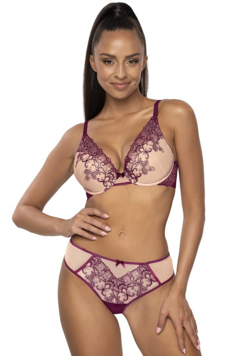 Biustonosz push up Biustonosz Push-up Model Maureen M-3808/11/1 Beige/Violet - Mat Biustonosz push up Biustonosz Push-up Model Maureen M-3808/11/1 Beige/Violet - Mat