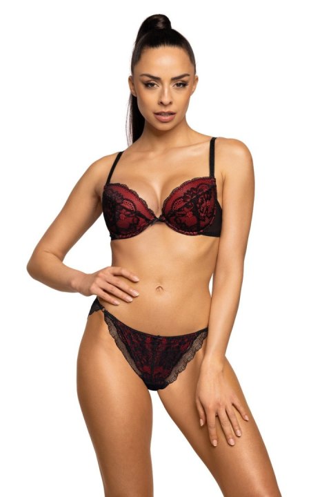 Biustonosz push up Biustonosz Push-up Model Mollie M-3755/1 Black/Red - Mat Biustonosz push up Biustonosz Push-up Model Mollie M-3755/1 Black/Red - Mat