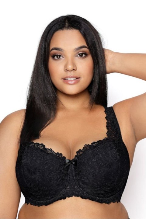 Biustonosz push up Biustonosz Usztywniany Model Carmela Big M-053/22 Black - Mat Biustonosz push up Biustonosz Usztywniany Model Carmela Big M-053/22 Black - Mat