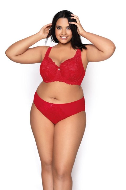 Biustonosz push up Biustonosz Usztywniany Model Carmela Big M-053/22 Red - Mat Biustonosz push up Biustonosz Usztywniany Model Carmela Big M-053/22 Red - Mat