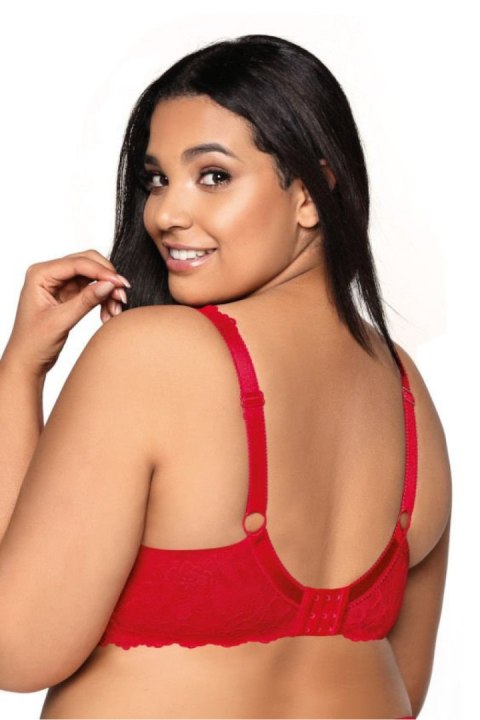 Biustonosz push up Biustonosz Usztywniany Model Carmela Big M-053/22 Red - Mat Biustonosz push up Biustonosz Usztywniany Model Carmela Big M-053/22 Red - Mat