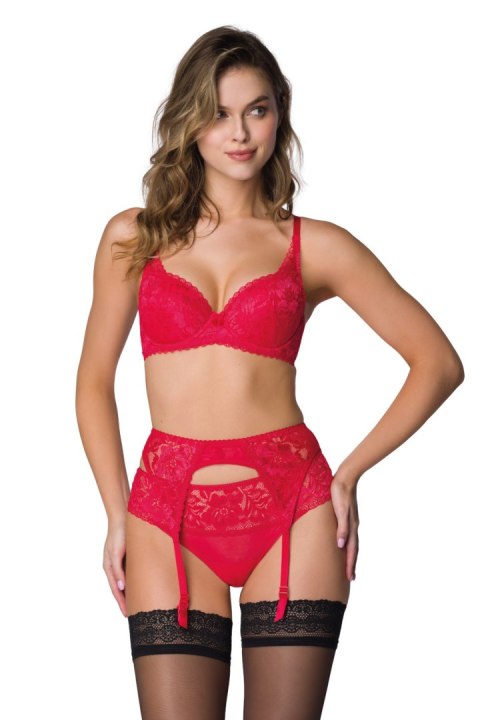 Gorsety, body, pasy Pas do pończoch Model Hannah P-0115/3 Red - Mat Gorsety, body, pasy Pas do pończoch Model Hannah P-0115/3 Red - Mat