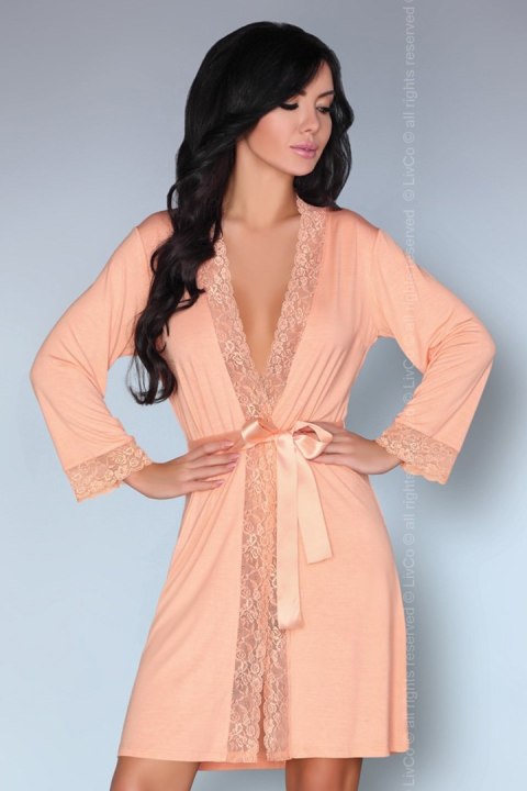 Szlafrok Model Natela Brzoskwinia - Livia Corsetti Fashion Szlafrok Model Natela Brzoskwinia - Livia Corsetti Fashion