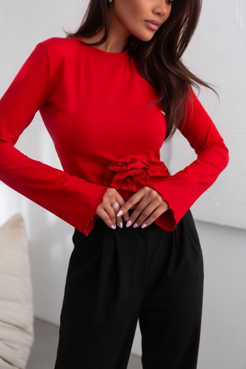 Bluzka Model Rose B61 Red - IVON Bluzka Model Rose B61 Red - IVON