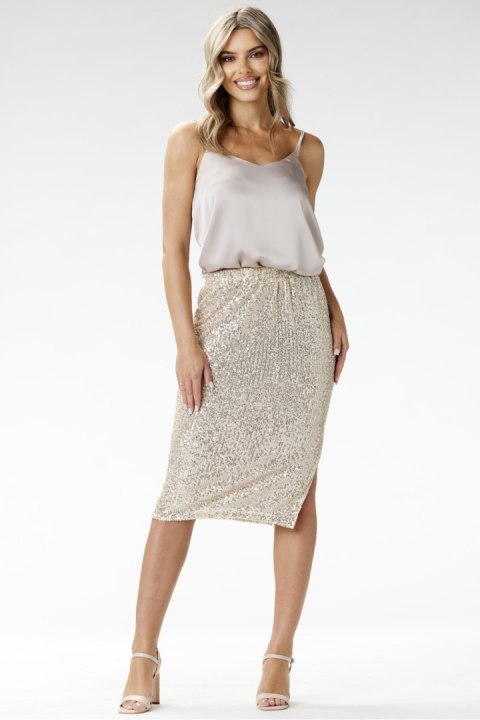 Spódnica Model A692 Beige - awama Spódnica Model A692 Beige - awama
