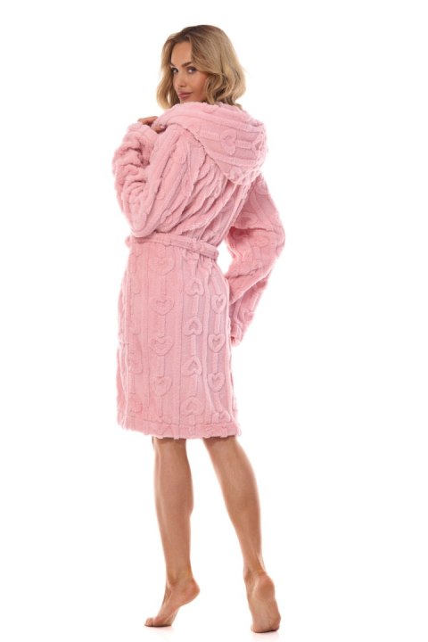 Szlafrok Damski Model Carina Short 2403 Powder Pink - L&L collection Szlafrok Damski Model Carina Short 2403 Powder Pink - L&L collection