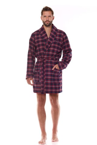 Szlafrok Męski Model Ben BJ Short 2470 Dark Blue - L&L collection