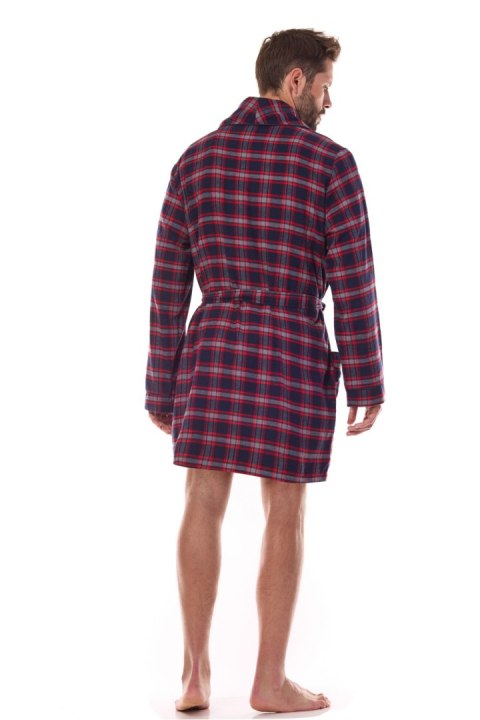 Szlafrok Męski Model Ben BJ Short 2470 Dark Blue - L&L collection Szlafrok Męski Model Ben BJ Short 2470 Dark Blue - L&L collection