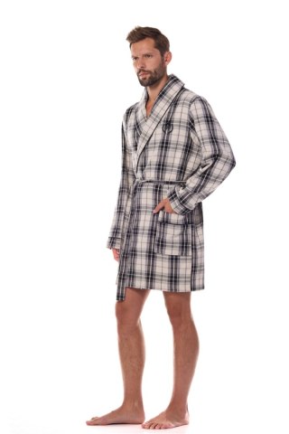 Szlafrok Męski Model Ben BJ Short 2470 Grafit - L&L collection