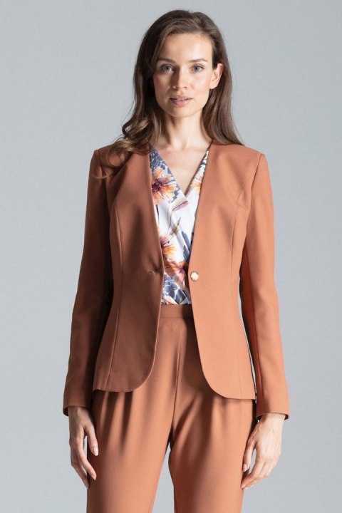 Żakiet Model M678 Brown - Figl Żakiet Model M678 Brown - Figl