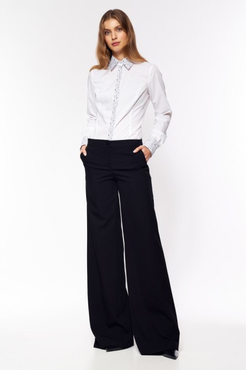 Czarne spodnie palazzo SD65 Black - Nife Czarne spodnie palazzo SD65 Black - Nife