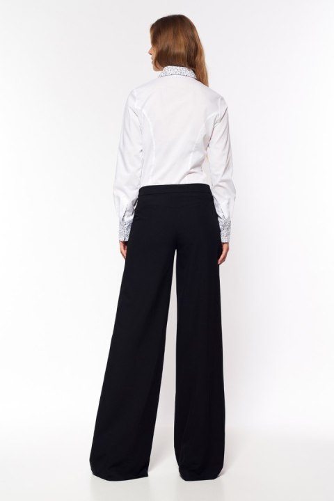 Czarne spodnie palazzo SD65 Black - Nife Czarne spodnie palazzo SD65 Black - Nife