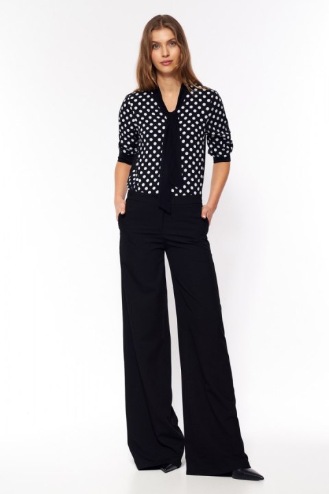 Czarne spodnie palazzo SD65 Black - Nife Czarne spodnie palazzo SD65 Black - Nife