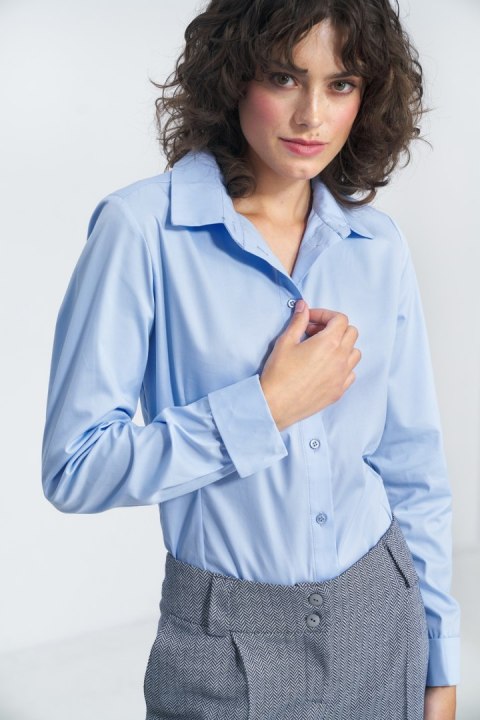 Elegancka błękitna koszula K71 Błękit - Nife Elegancka błękitna koszula K71 Błękit - Nife