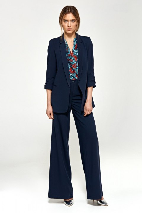 Spodnie typu palazzo SD31 Navy - Nife Spodnie typu palazzo SD31 Navy - Nife