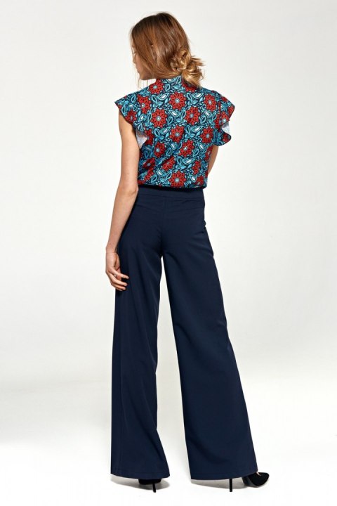 Spodnie typu palazzo SD31 Navy - Nife Spodnie typu palazzo SD31 Navy - Nife