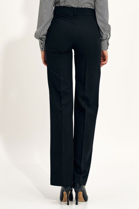 Czarne spodnie typu wide leg SD68 Black - Nife Czarne spodnie typu wide leg SD68 Black - Nife