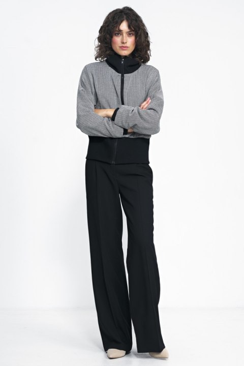 Kurtka w czarną jodełkę KU01 Black - Nife Kurtka w czarną jodełkę KU01 Black - Nife