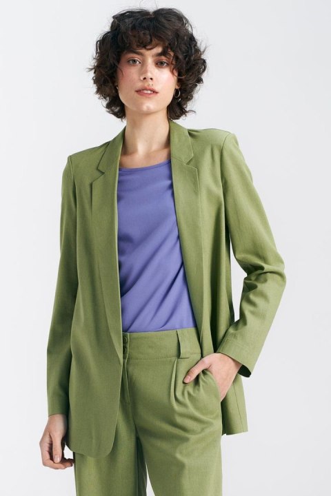 Marynarka lniana Z55 Green Pistacja - Nife Marynarka lniana Z55 Green Pistacja - Nife