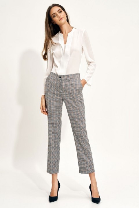 Spodnie Eleganckie spodnie chino w kratę SD74 Kratka - Nife Spodnie Eleganckie spodnie chino w kratę SD74 Kratka - Nife