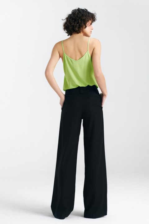 Spodnie lniane wide leg SD85 Black - Nife Spodnie lniane wide leg SD85 Black - Nife